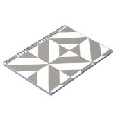 Carnet Motif de cube géométrique gris argenté (Côté gauche)