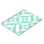 Carnet Motif de cube géométrique vert Seafoam (Côté gauche)