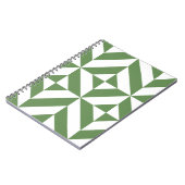 Carnet Motif de cube vert laiton foncé (Côté gauche)
