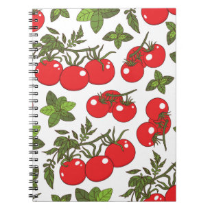 Carnet Motif de cuisine sans couture Tomato Basil