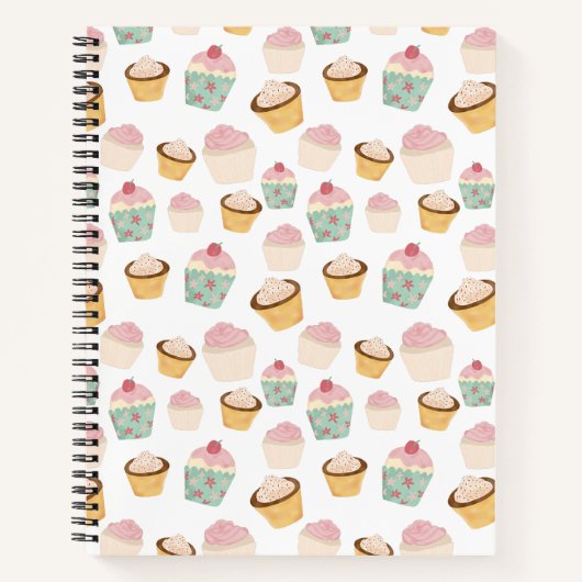 Carnet Motif de cupcake (Devant)
