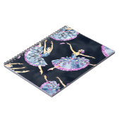 Carnet Motif de danse de ballet, aquarelle pai (Côté gauche)