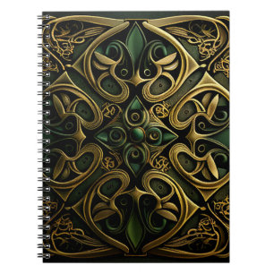 Carnet Motif de décoration en bronze vert