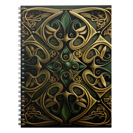 Carnet Motif de décoration en bronze vert (Devant)