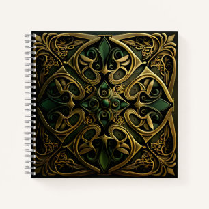 Carnet Motif de décoration en bronze vert