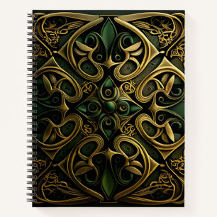 Carnet Motif de décoration en bronze vert