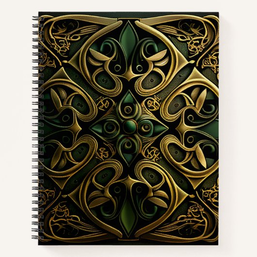 Carnet Motif de décoration en bronze vert (Devant)