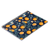 Carnet Motif de délice orange et floral (Côté gauche)