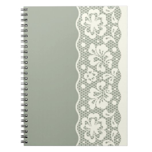 Carnet Motif de dentelle, cru 5 de fleur (Devant)