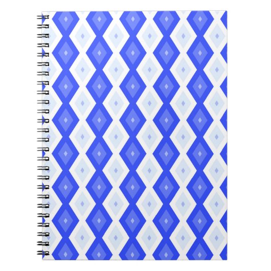 Carnet Motif de diamant bleu royal (Devant)