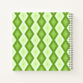 Carnet Motif de diamant vert Chartreuse (Dos)