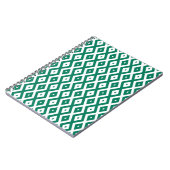 Carnet Motif de diamant vert et blanc (Côté gauche)