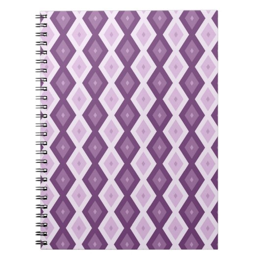 Carnet Motif de diamant violet (Devant)