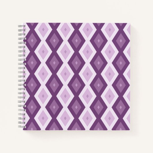 Carnet Motif de diamant violet (Devant)