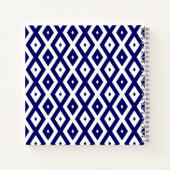 Carnet Motif de diamants bleu et blanc de la marine (Dos)