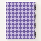 Carnet Motif de diamants de Checker Violet (Dos)