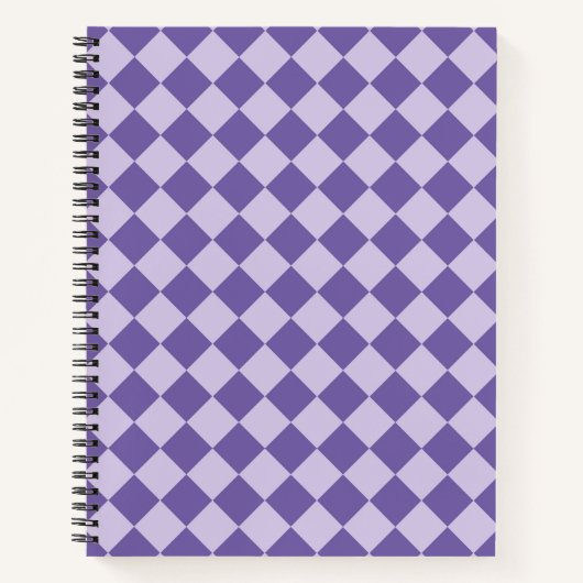 Carnet Motif de diamants de Checker Violet (Devant)