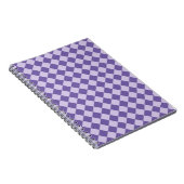 Carnet Motif de diamants de Checker Violet (Côté Droit)