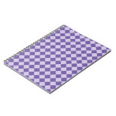 Carnet Motif de diamants de Checker Violet (Côté gauche)