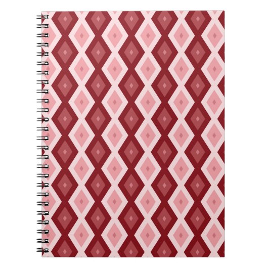 Carnet Motif de diamants rouges (Devant)