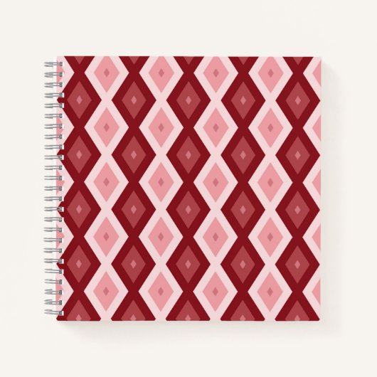 Carnet Motif de diamants rouges (Devant)