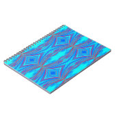 Carnet Motif de diamants turquoise bleu clair (Côté gauche)