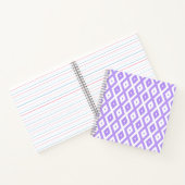 Carnet Motif de diamants violet et blanc (Intérieur)