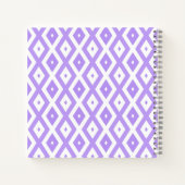 Carnet Motif de diamants violet et blanc (Dos)