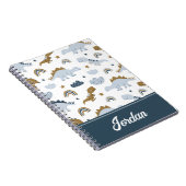 Carnet Motif de dinosaure arc-en-ciel mignon (Côté Droit)