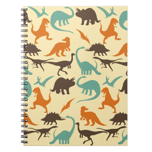 Carnet Motif de Dinosaure Silhouette (Devant)