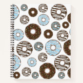 Carnet Motif De Donuts, Donuts Bleus, Donuts Brown (Devant)