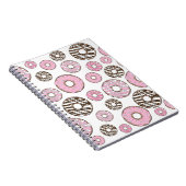 Carnet Motif De Donuts, Donuts Roses, Donuts Blancs (Côté Droit)