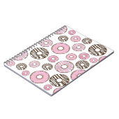 Carnet Motif De Donuts, Donuts Roses, Donuts Blancs (Côté gauche)
