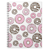 Carnet Motif De Donuts, Donuts Roses, Donuts Blancs (Devant)