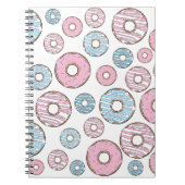 Carnet Motif De Donuts, Donuts Roses, Donuts Bleus (Devant)