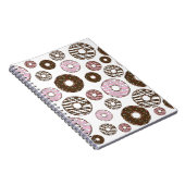 Carnet Motif De Donuts, Donuts Roses, Donuts Brown (Côté Droit)