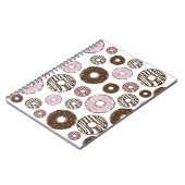 Carnet Motif De Donuts, Donuts Roses, Donuts Brown (Côté gauche)