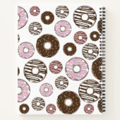 Carnet Motif De Donuts, Donuts Roses, Donuts Brown (Dos)