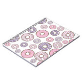 Carnet Motif De Donuts, Donuts Roses, Donuts Violets (Côté gauche)
