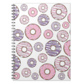 Carnet Motif De Donuts, Donuts Roses, Donuts Violets (Devant)