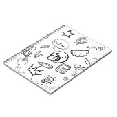 Carnet Motif de doodle à main ironique (Côté gauche)