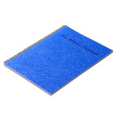 Carnet Motif de doodle Abstrait bleu (Côté gauche)