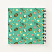 Carnet Motif de doodle de fruits tropicaux (Dos)