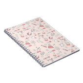 Carnet Motif de doodle de science lunaire (Côté Droit)