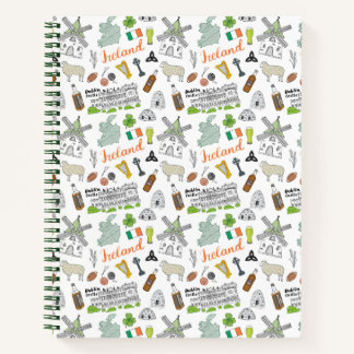 Carnet Motif de Doodle Irlande