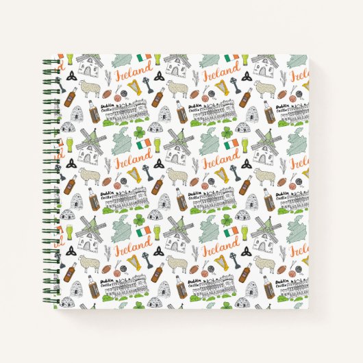 Carnet Motif de Doodle Irlande (Devant)