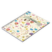 Carnet Motif de doodle mignon pour enfants (Côté gauche)