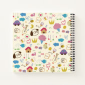Carnet Motif de doodle mignon pour enfants (Dos)