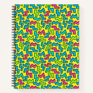 Carnet motif de doodle Retro Neon des années 80/90