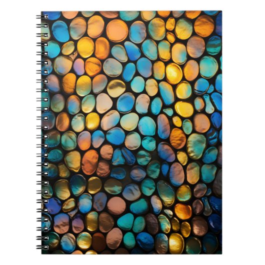 Carnet Motif de fenêtre en verre coloré unique (Devant)